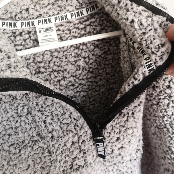 PINK by Victoria's Secret Teddy Bear Sherpa Style Pull Over Sweater Hood… - Picture 13 of 15